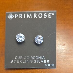 Primrose Sterling Silver Cubic Zirconia Earrings